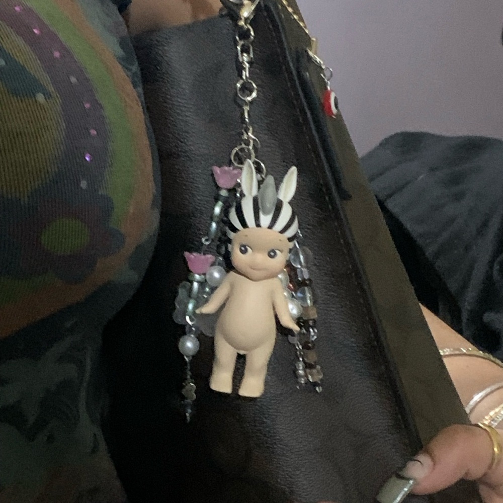Sonny Angel Zebra Keychain/Bag charm with Beaded Accents
